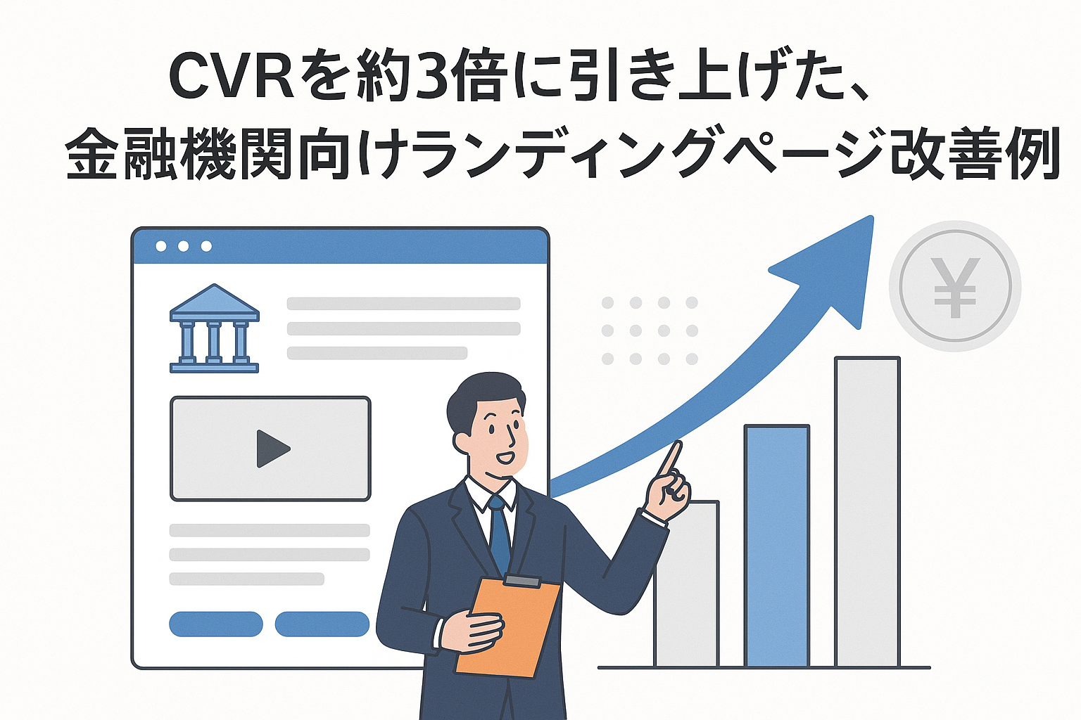 CVRを約3倍に引き上げた、金融機関向けランディングページ改善事例